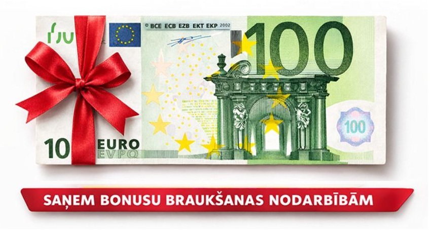 Akcija: 100 € bonuss braukšanai